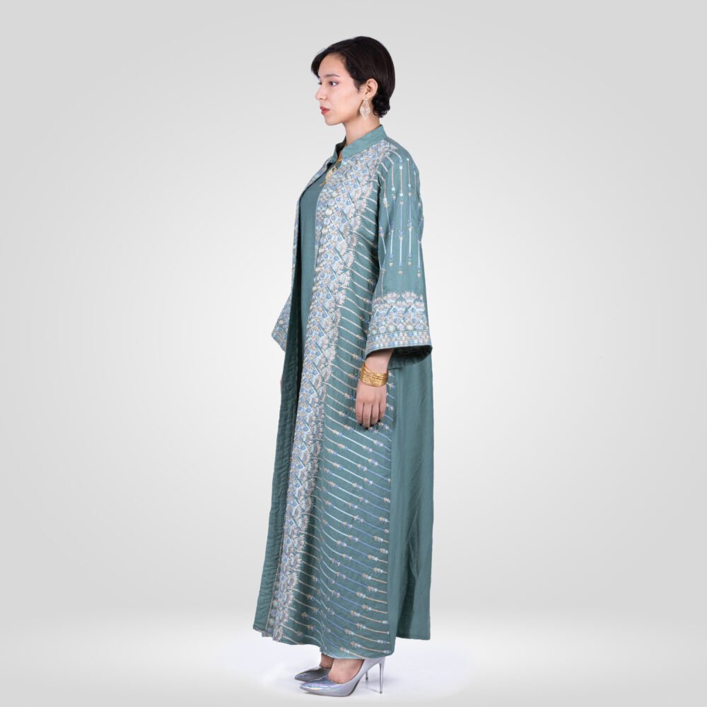 Abaya Malika Ensemble – Forêt Enchantée – Image 3