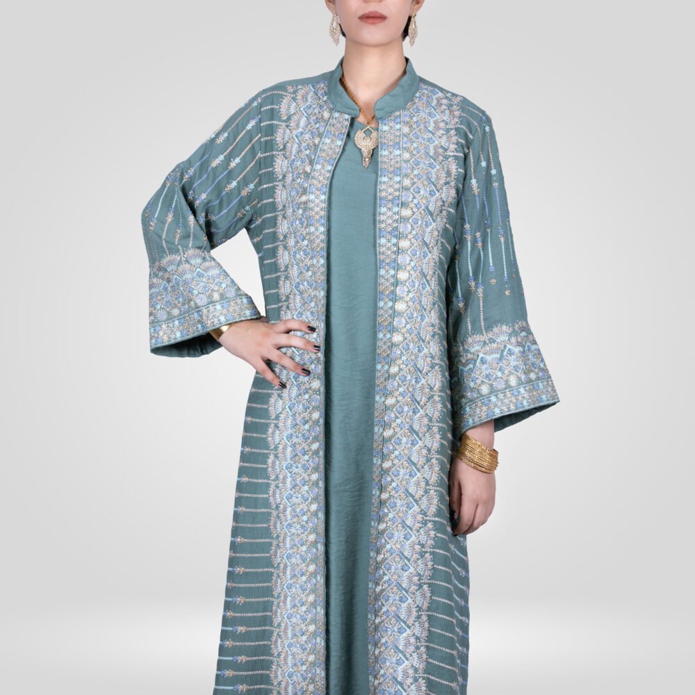 Abaya Malika Ensemble – Forêt Enchantée – Image 2