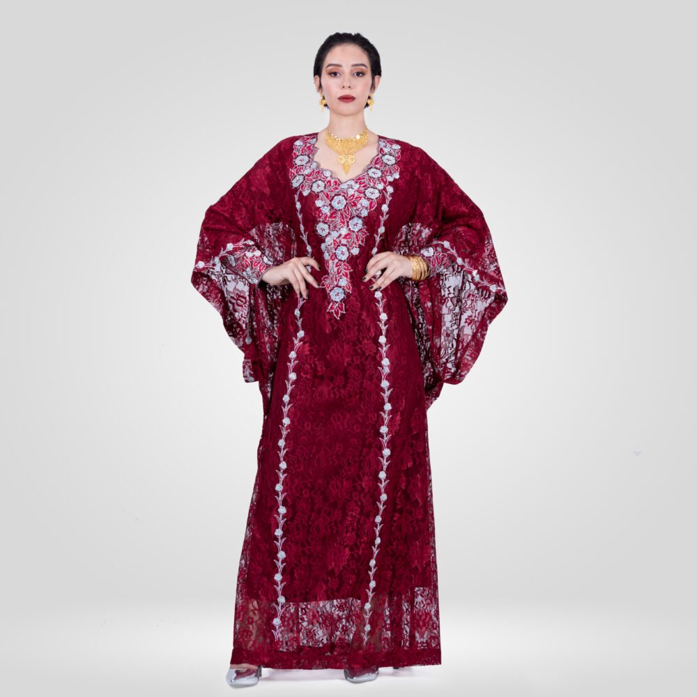 Mikhwar Nouha Dentelle -  Bordeau