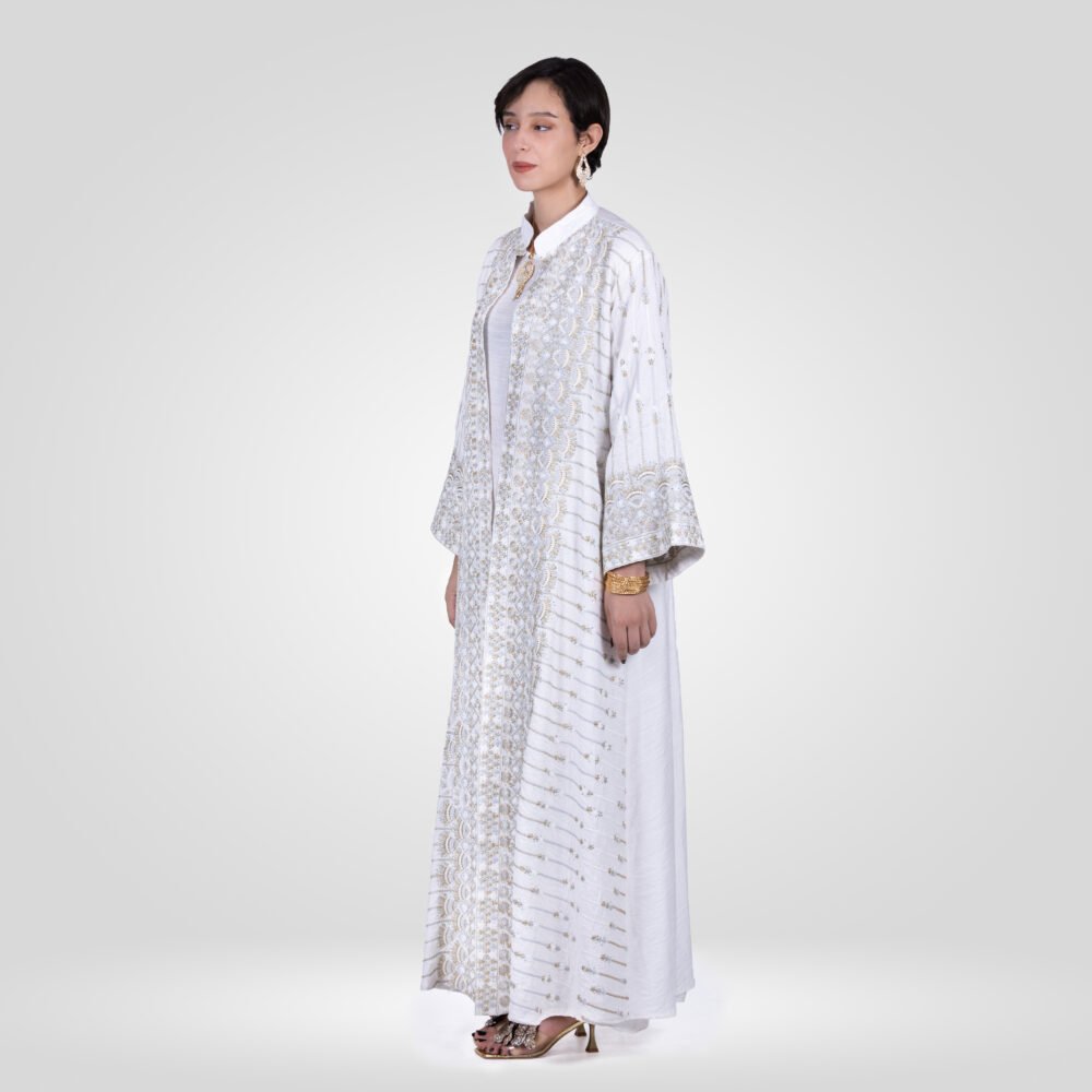 Abaya Malika Ensemble - Blanc – Image 3