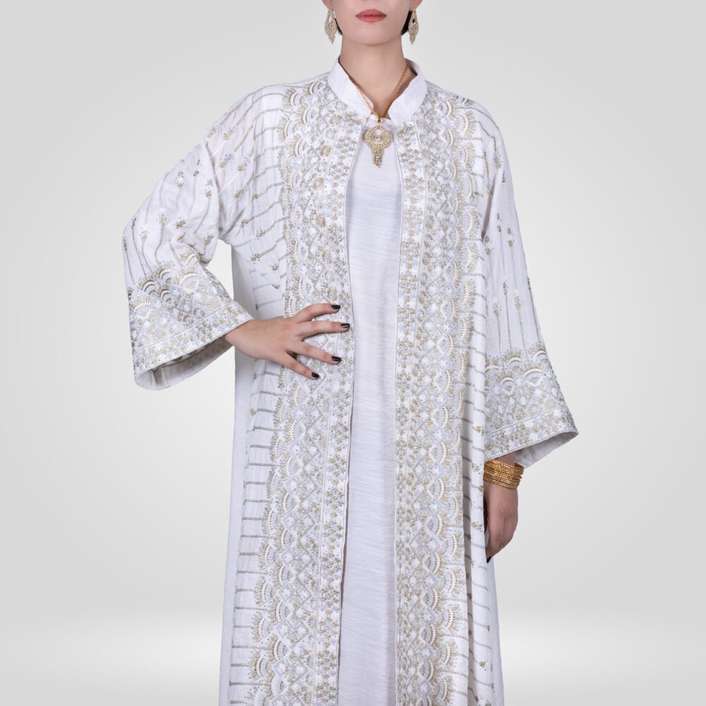 Abaya Malika Ensemble - Blanc – Image 2