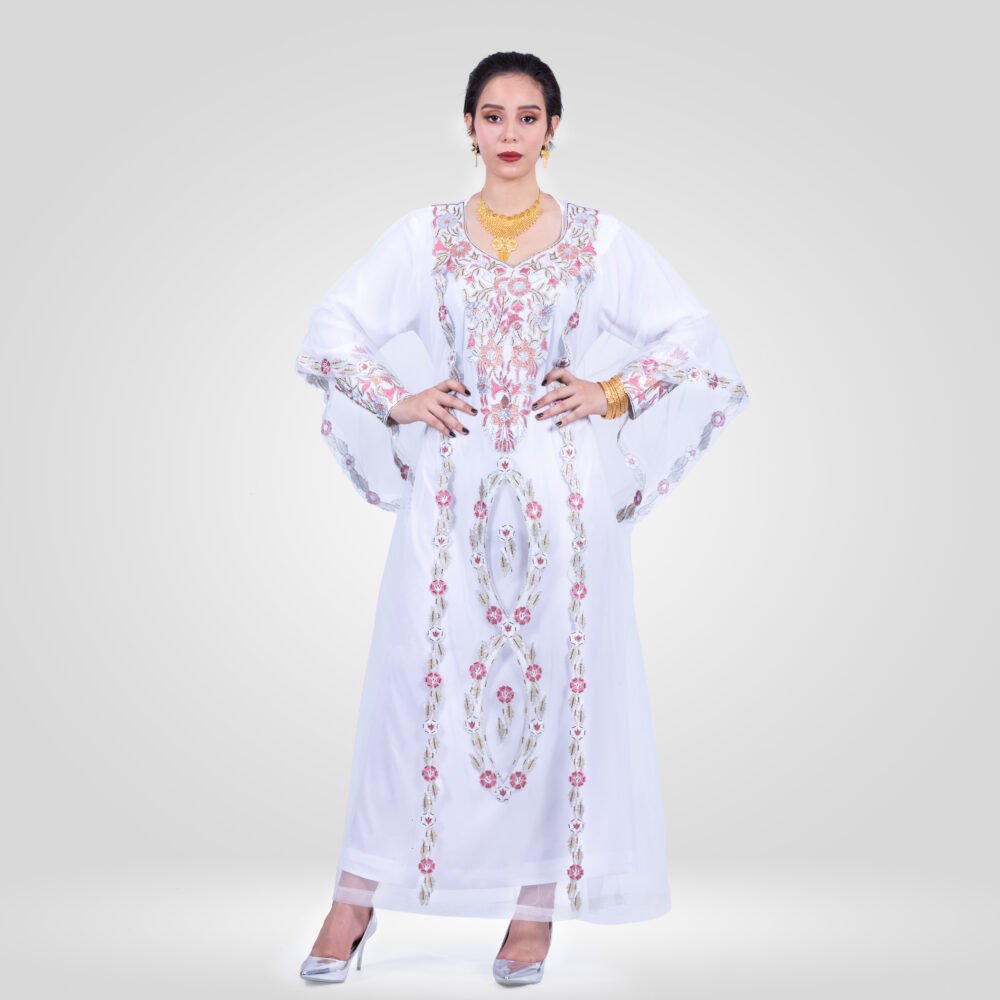Mikhwar Warda Tulle - Blanc